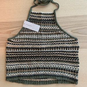 American Eagle Knit halter crochet tank top